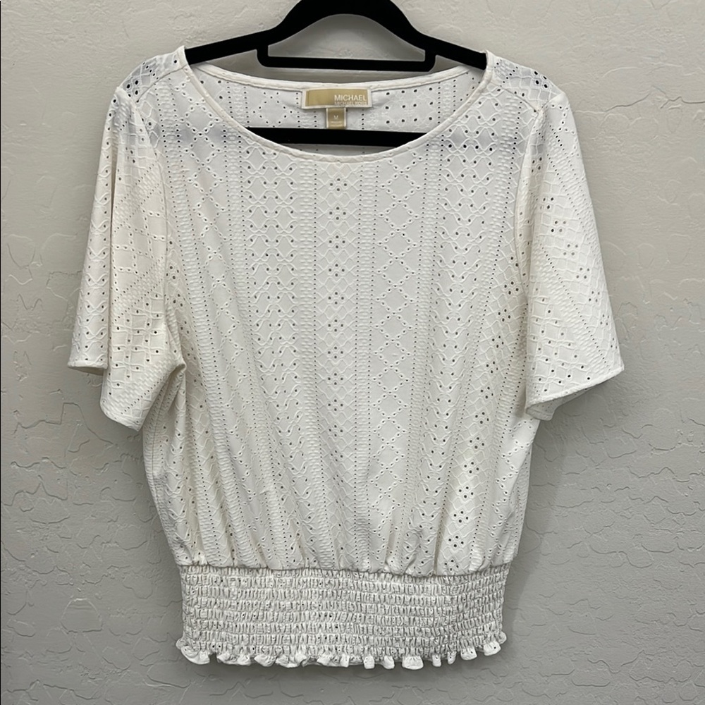 Michael Kors White Eyelet Women's Top